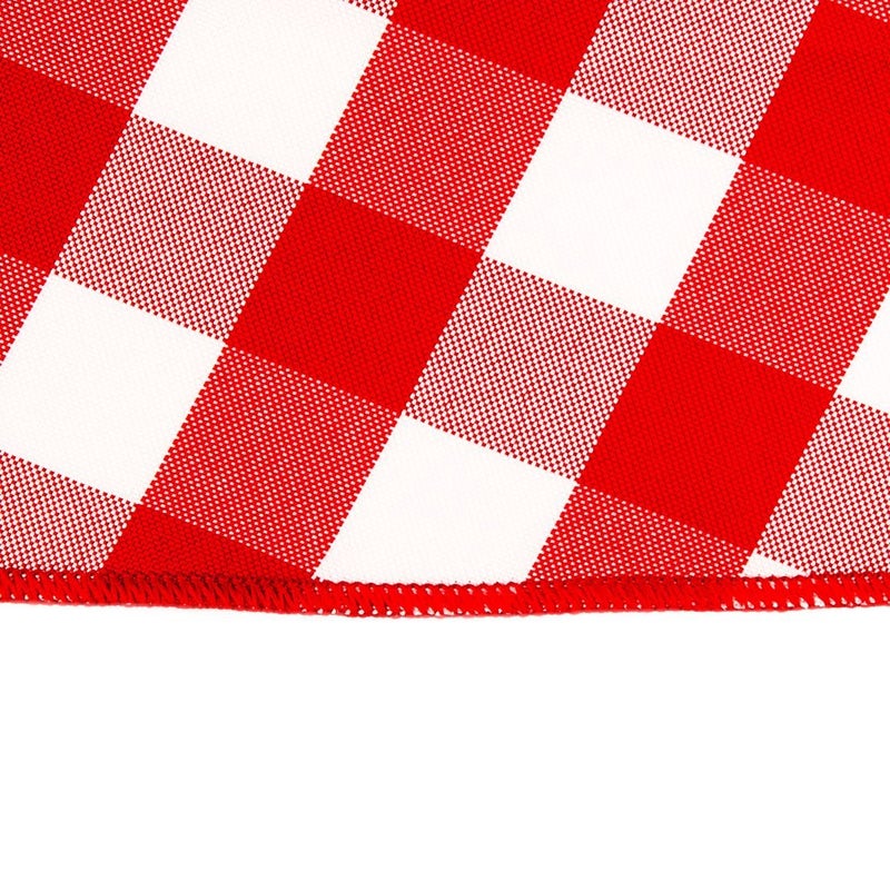 LTC LINENS LinenTablecloth 15-Inch Polyester Napkins (1-Dozen) Red & White Checker - Image 2